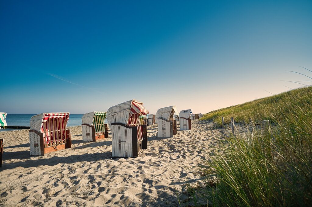 Beach chair on the Baltic Sea